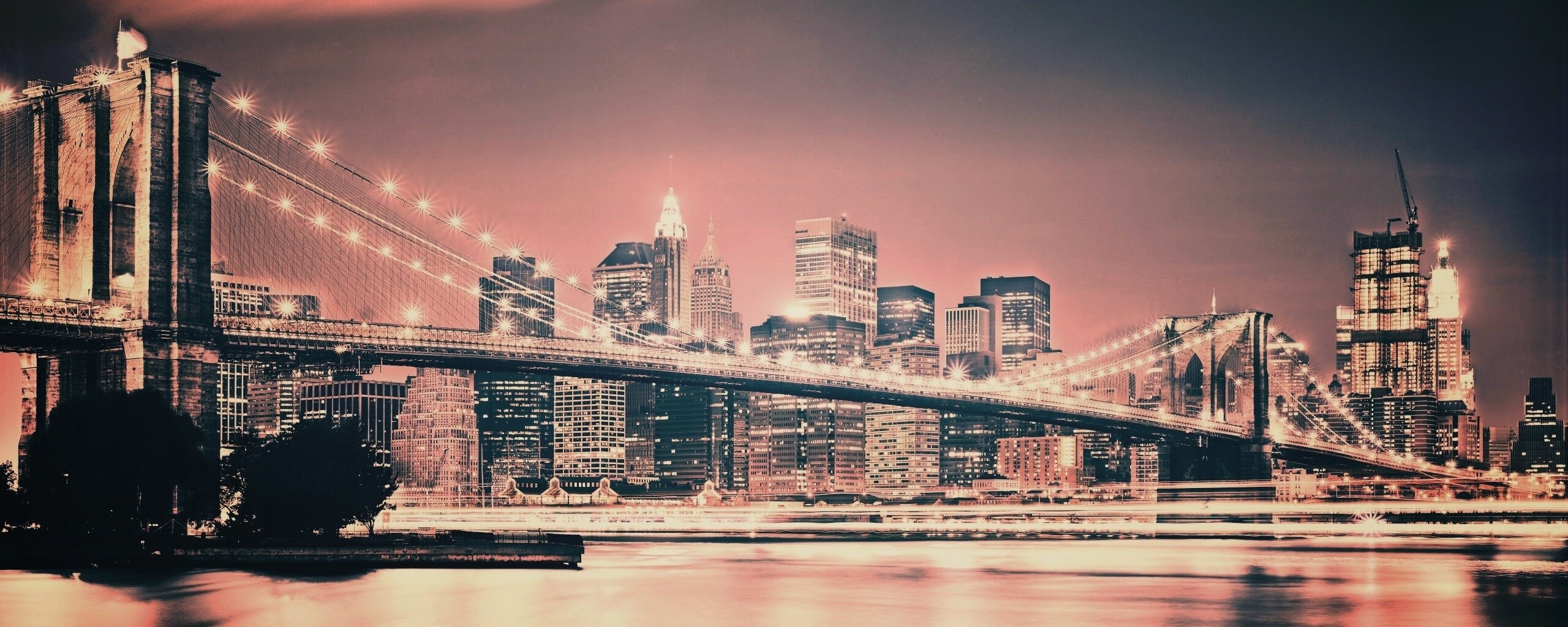 Огни ночного города обои