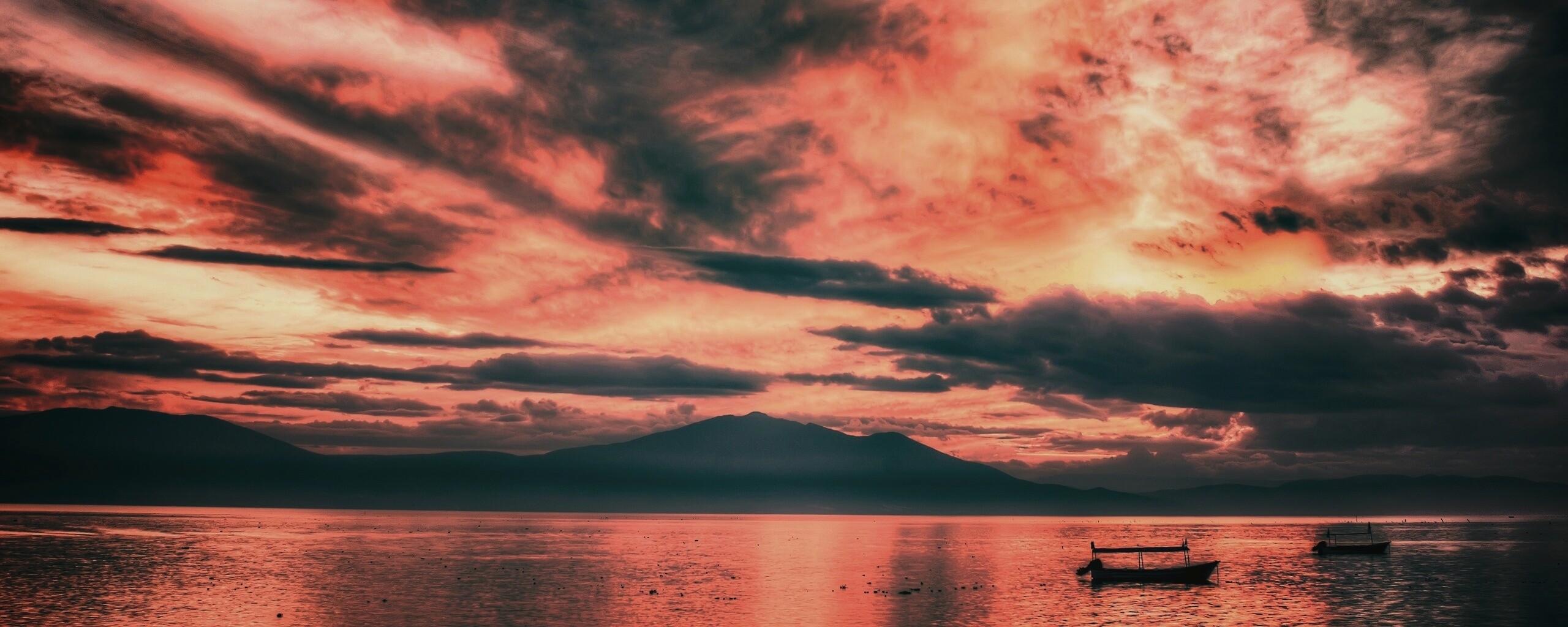 Мексика: лодки на озере обои