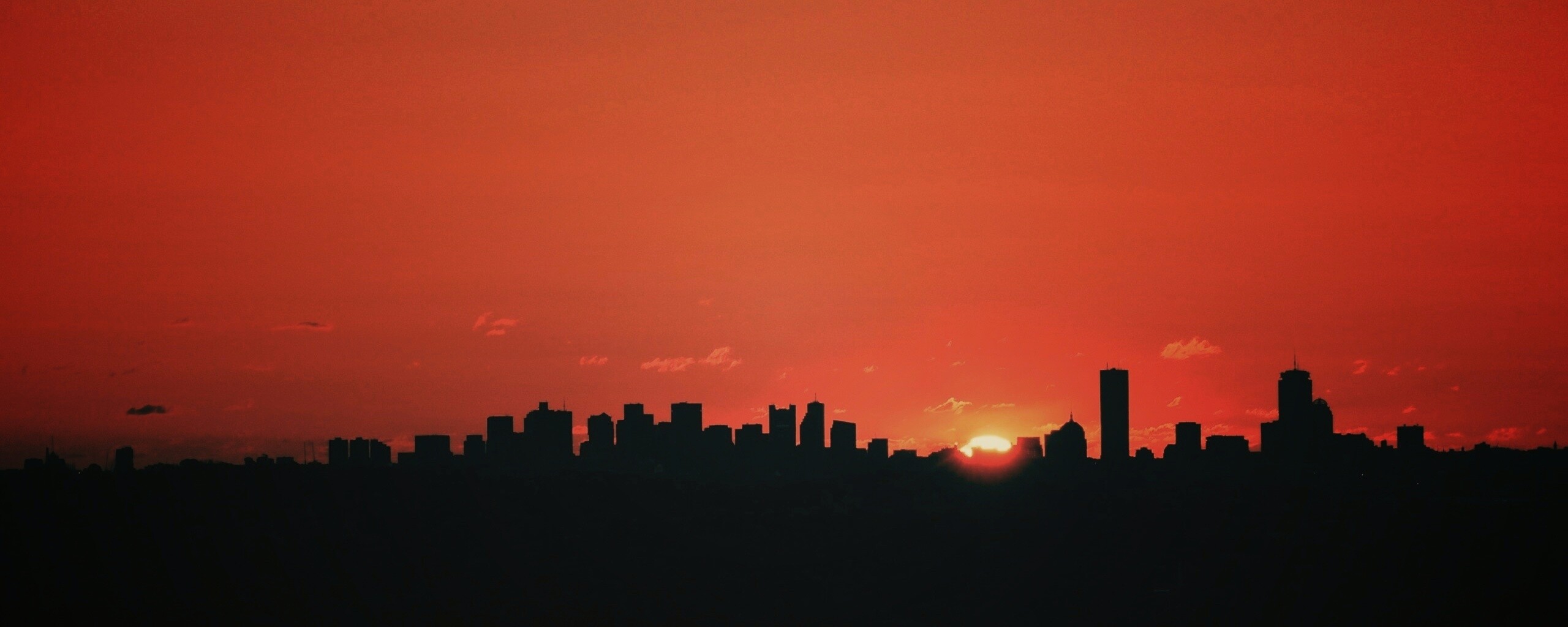 Бостонский закат обои