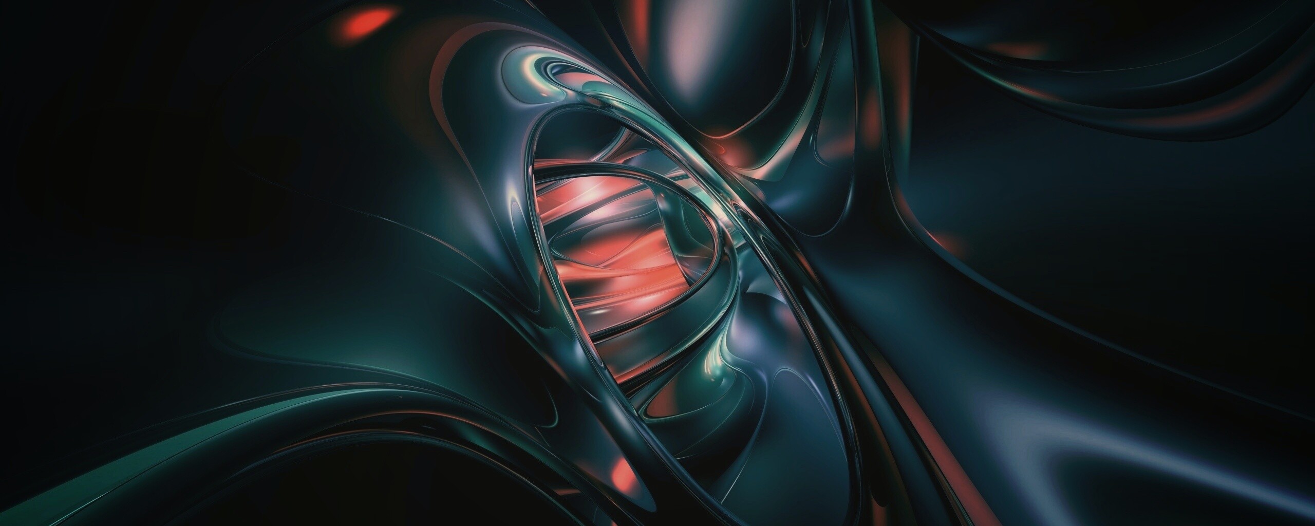 Темная переливчатая абстракция обои