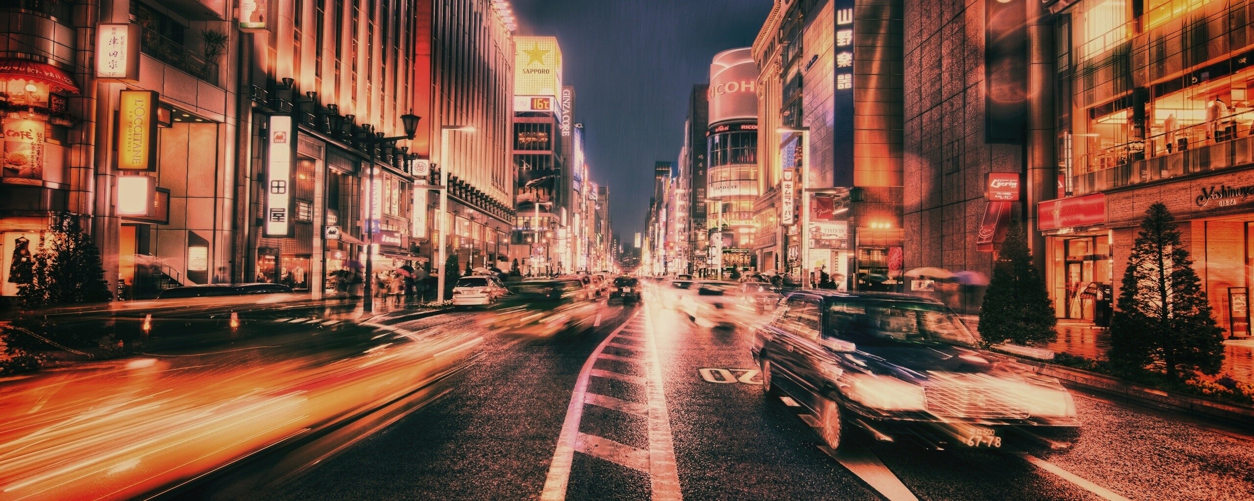 Ночное движение обои