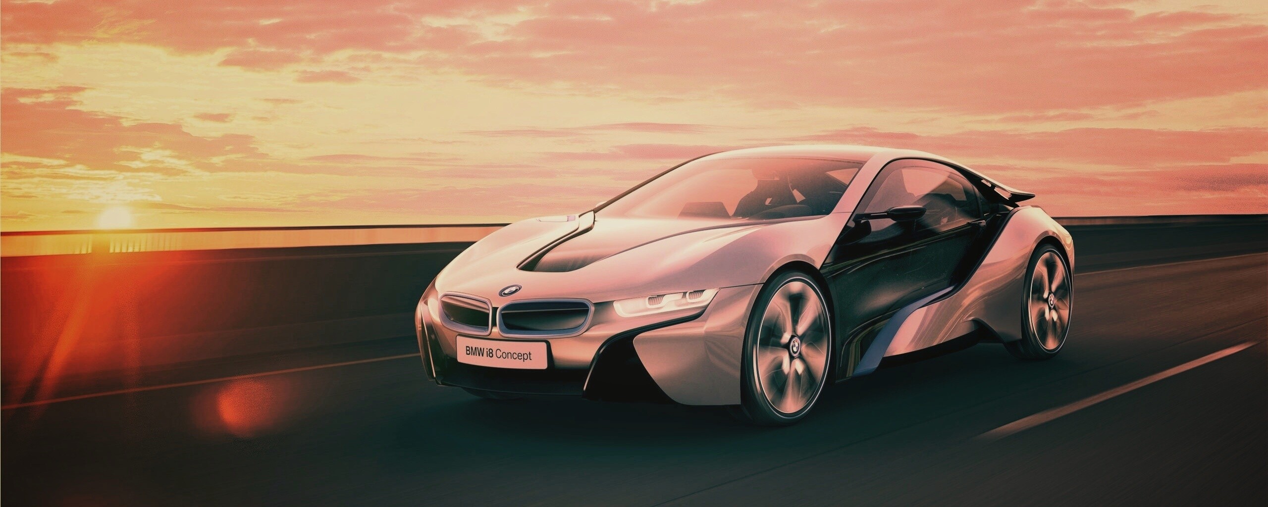 Концепт БМВ на дороге обои
