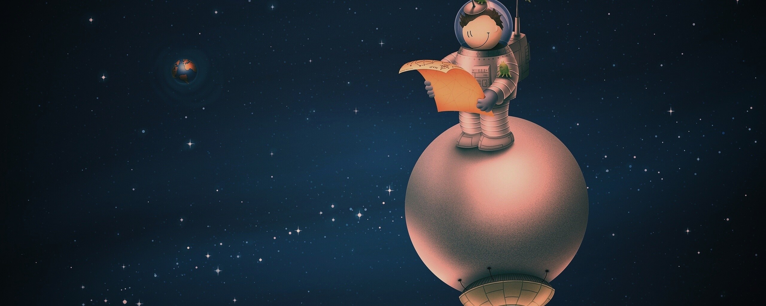 Космонват на луне обои