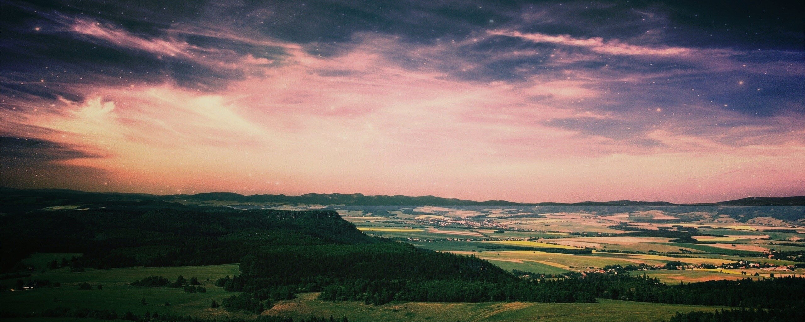 Вид на равнину обои