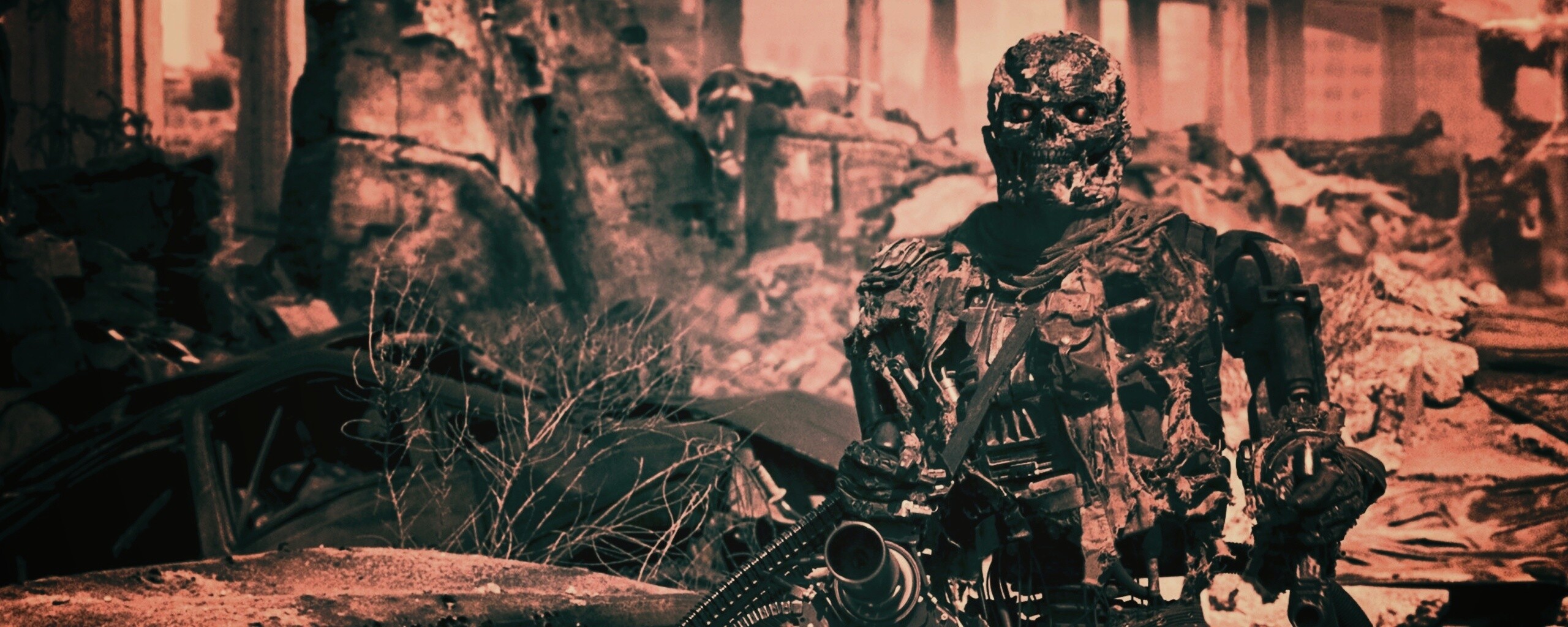 Терминатор на развалинах обои