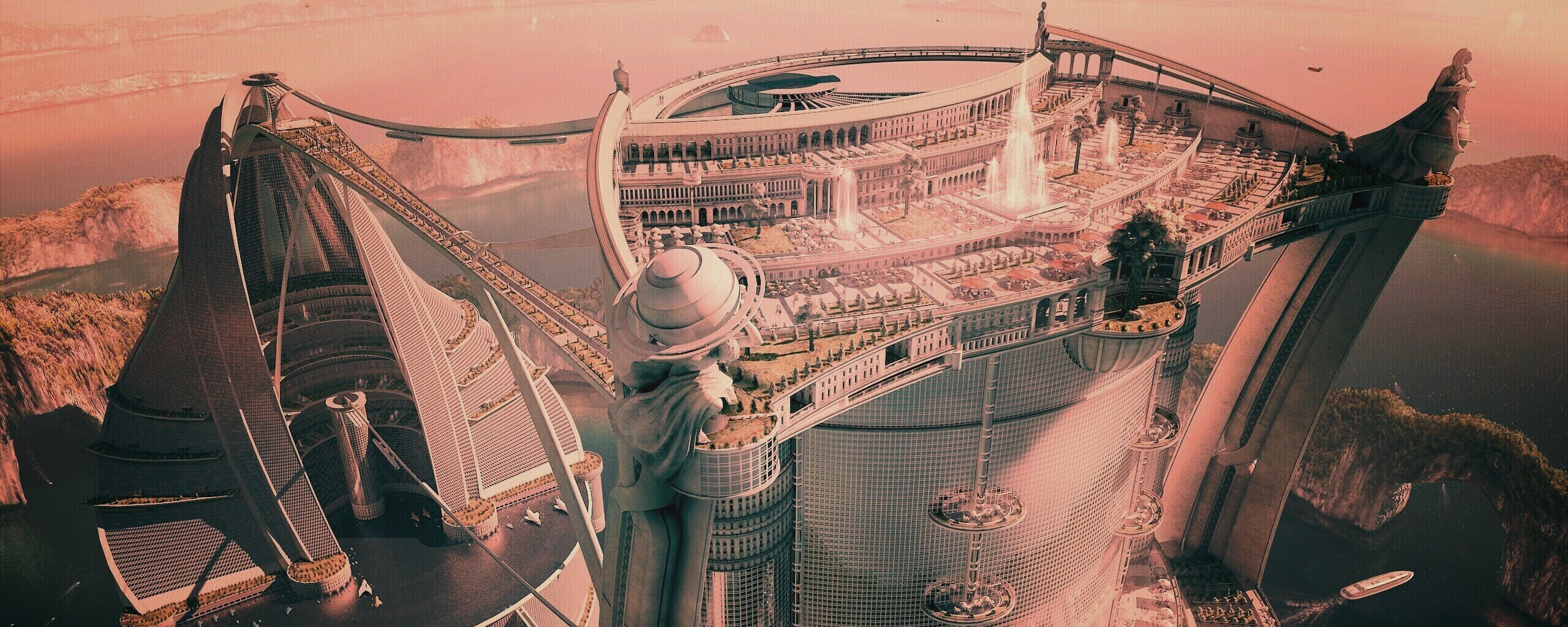 Город будущего обои