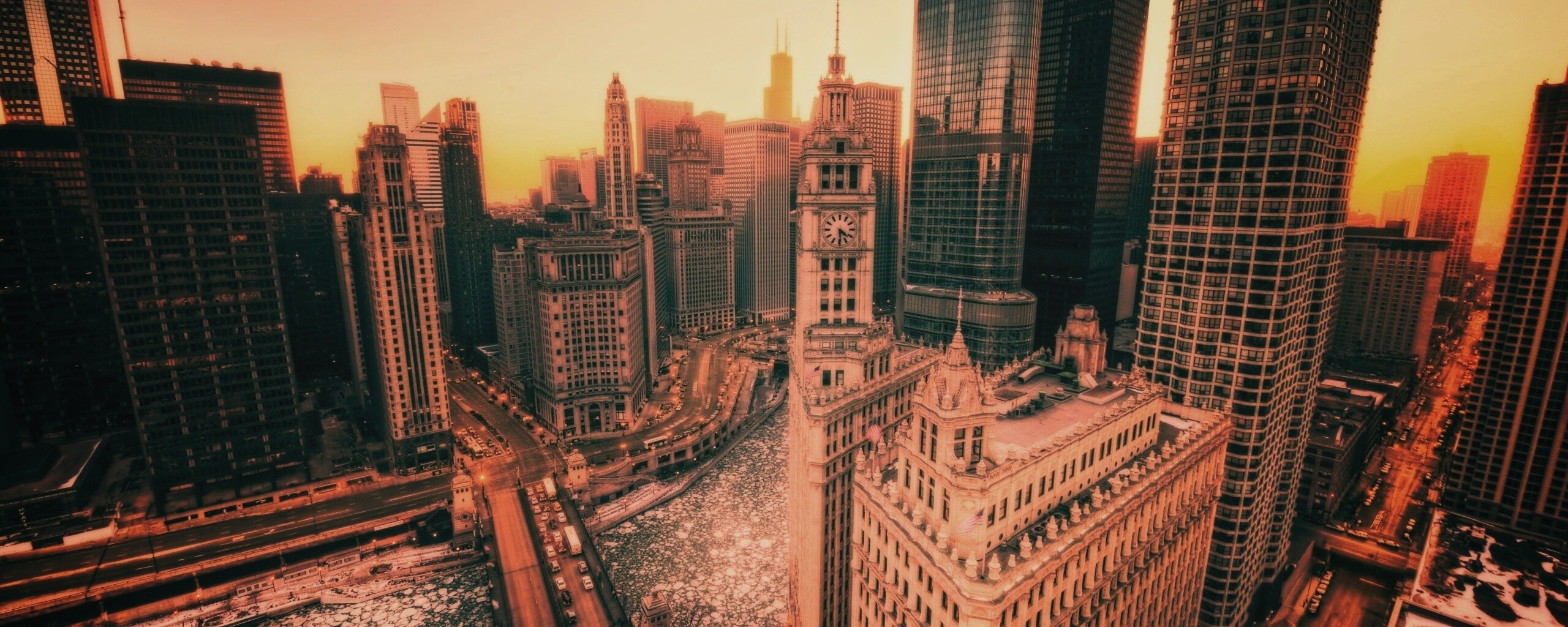 Вид на город обои