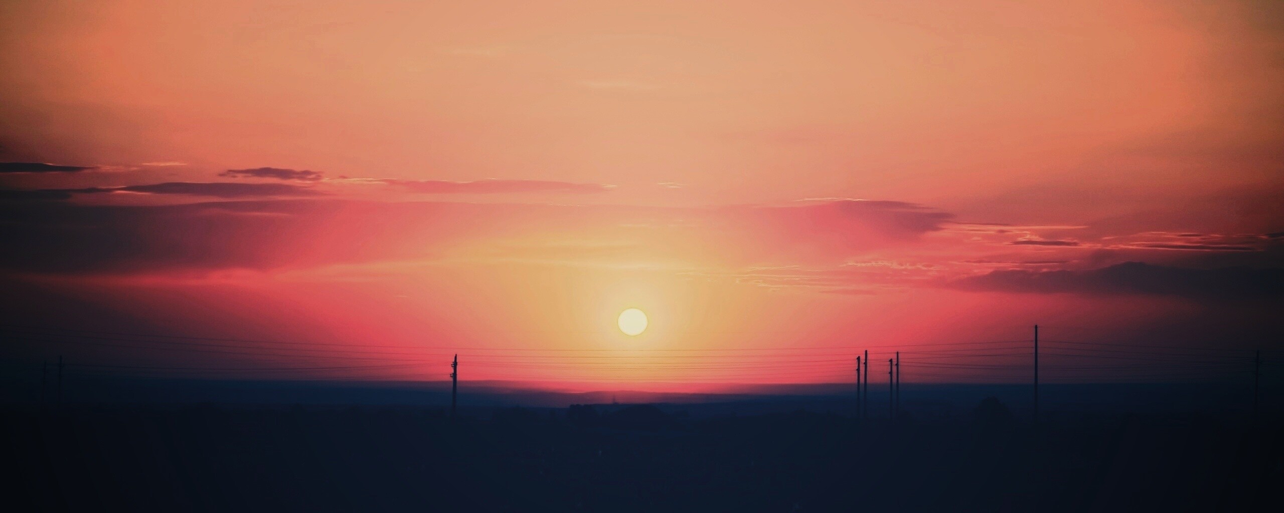 Сказочный закат обои