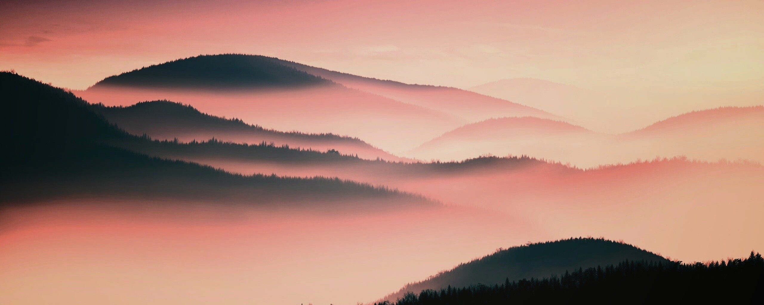 Туманные горы обои