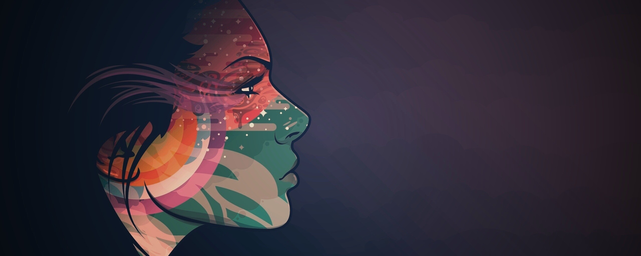 Профиль девушки обои