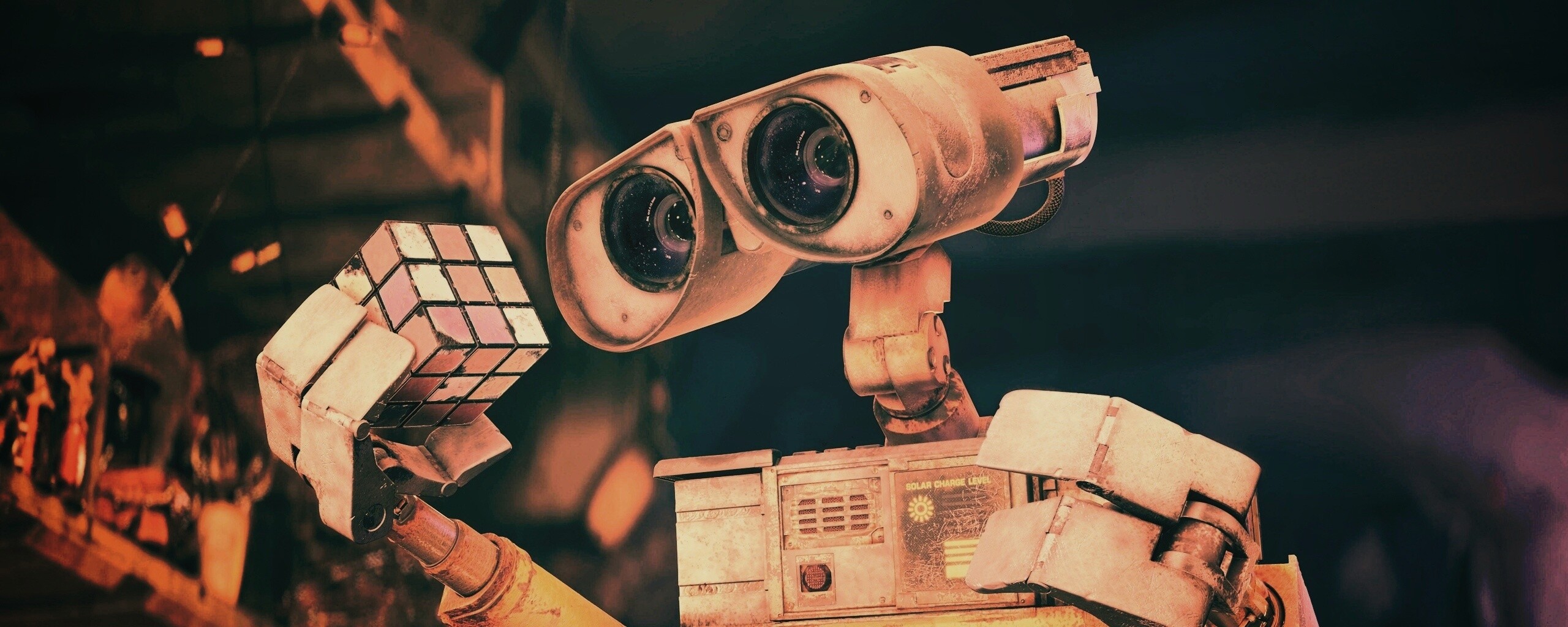 Валли и кубик Рубика обои