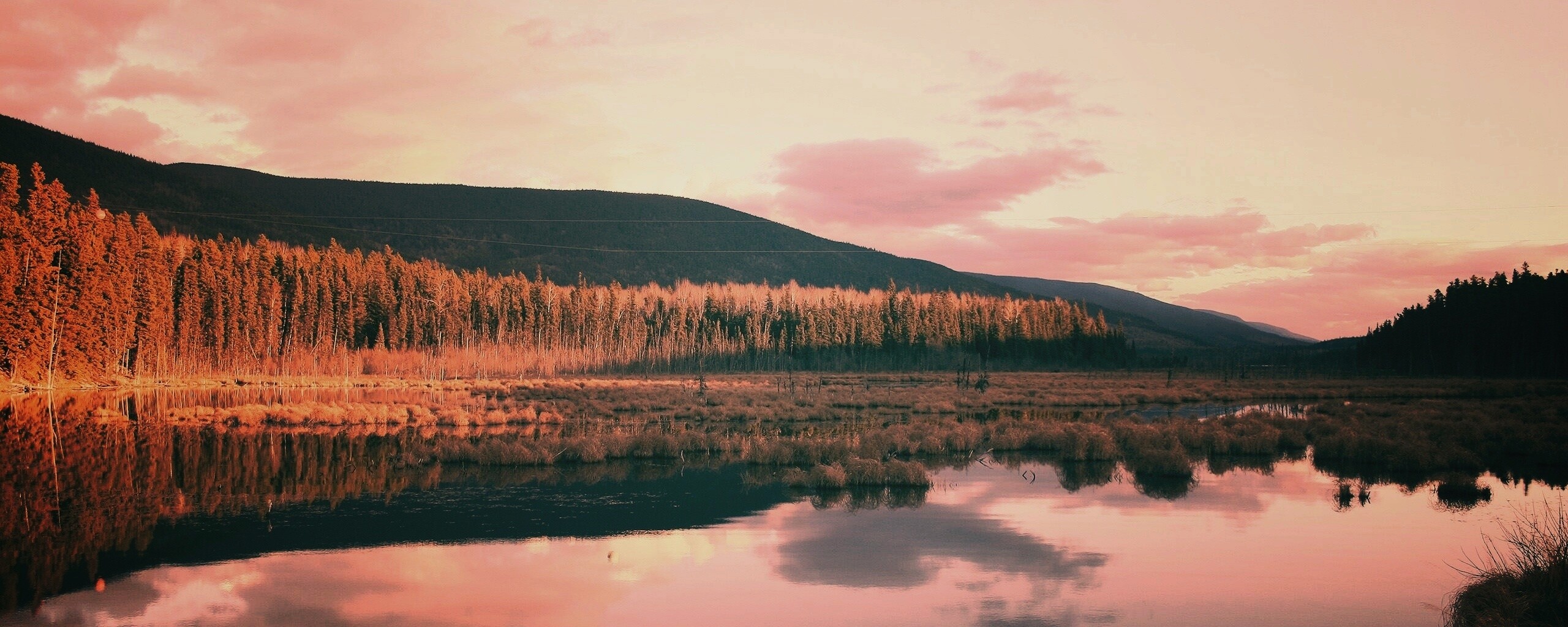 Осеннее озеро обои