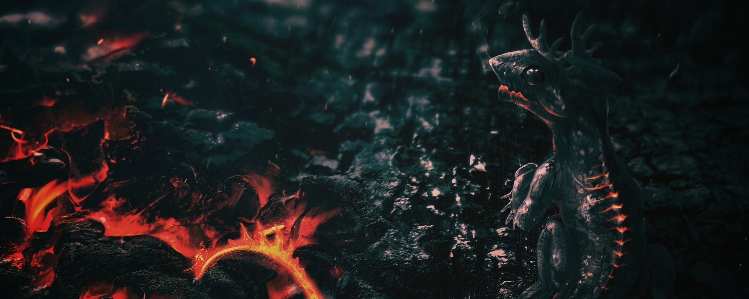 Огненный дракончик обои