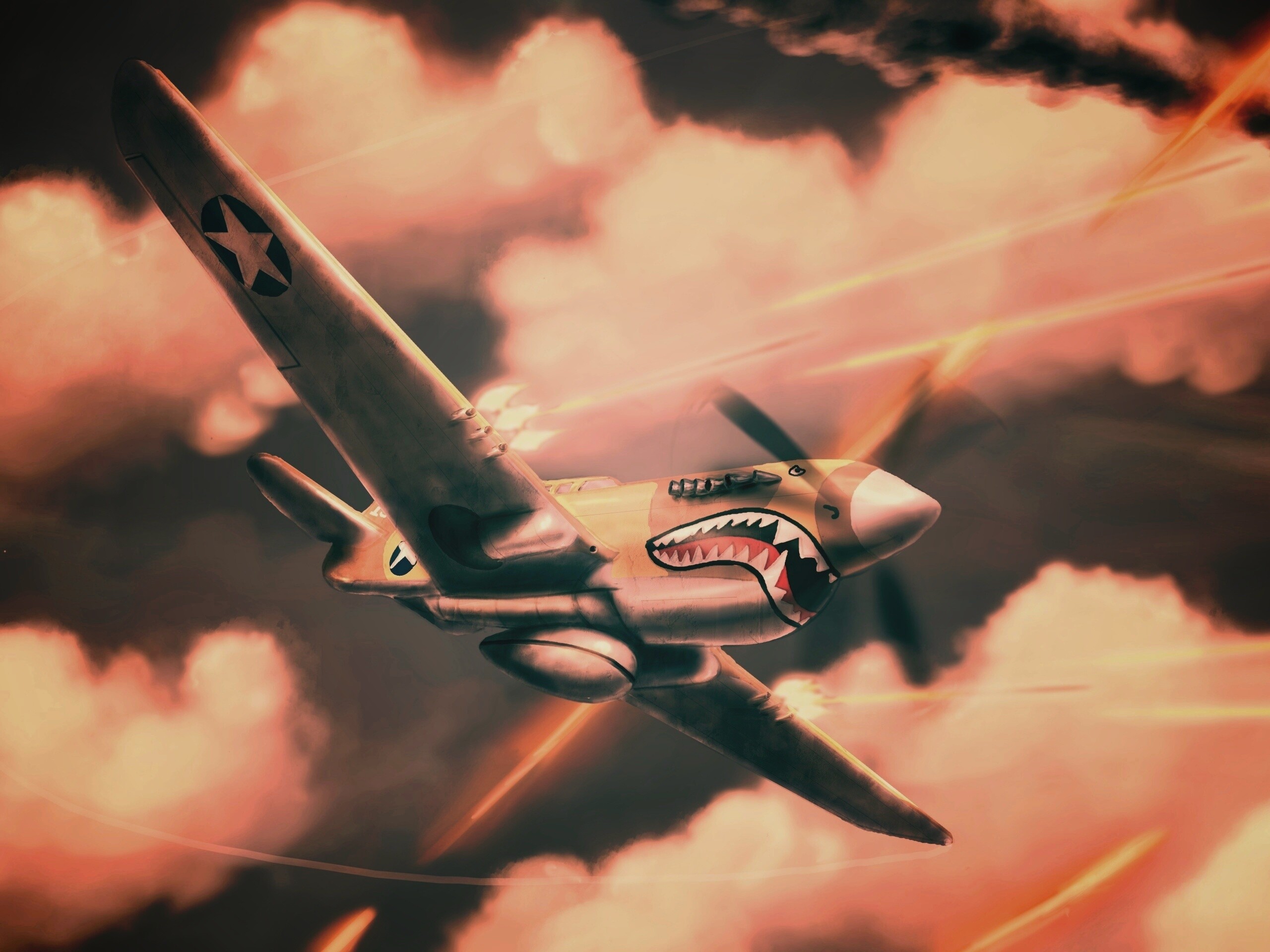 Истребитель акула обои