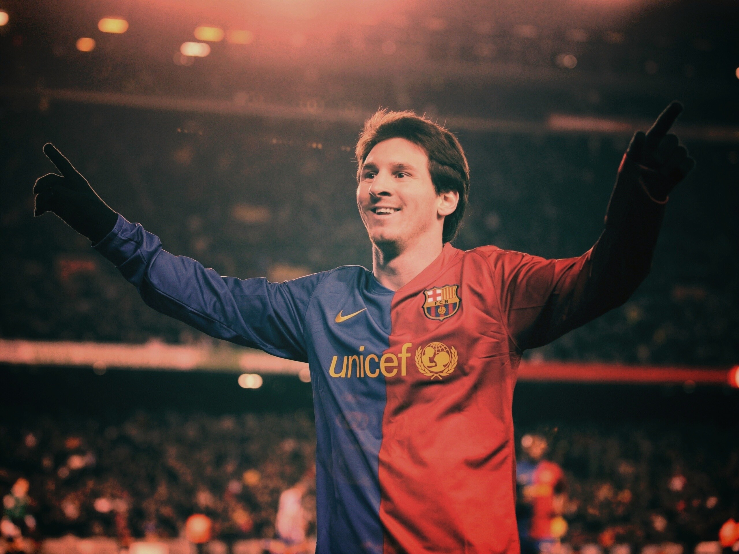 Месси на поле обои