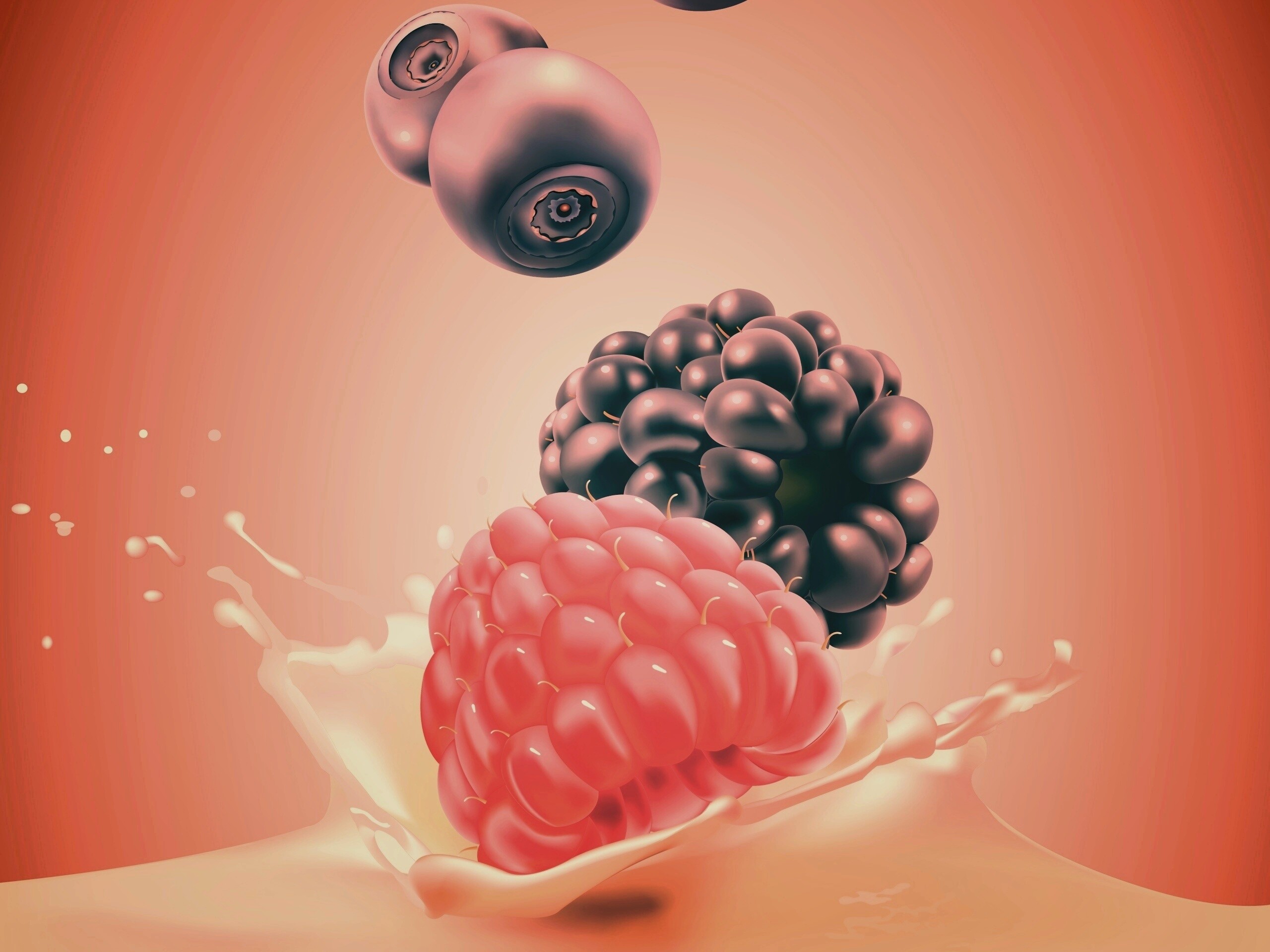 Векторные ягоды обои