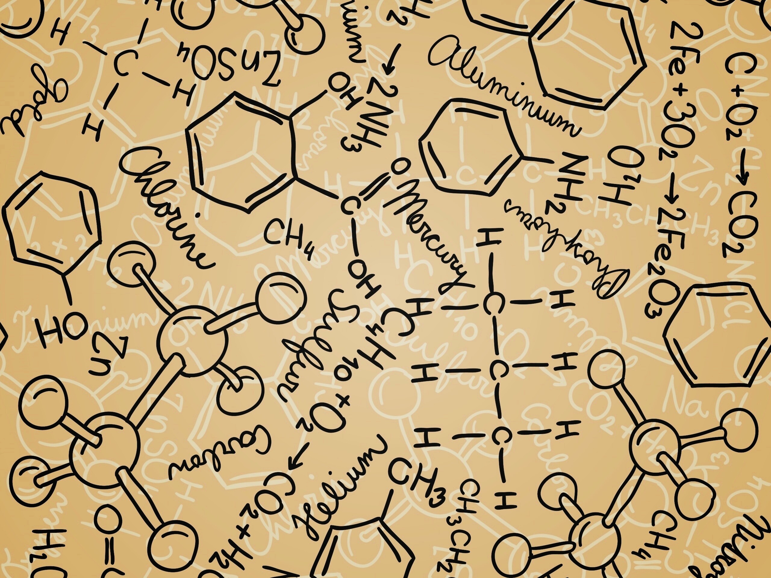 Химические формулы обои