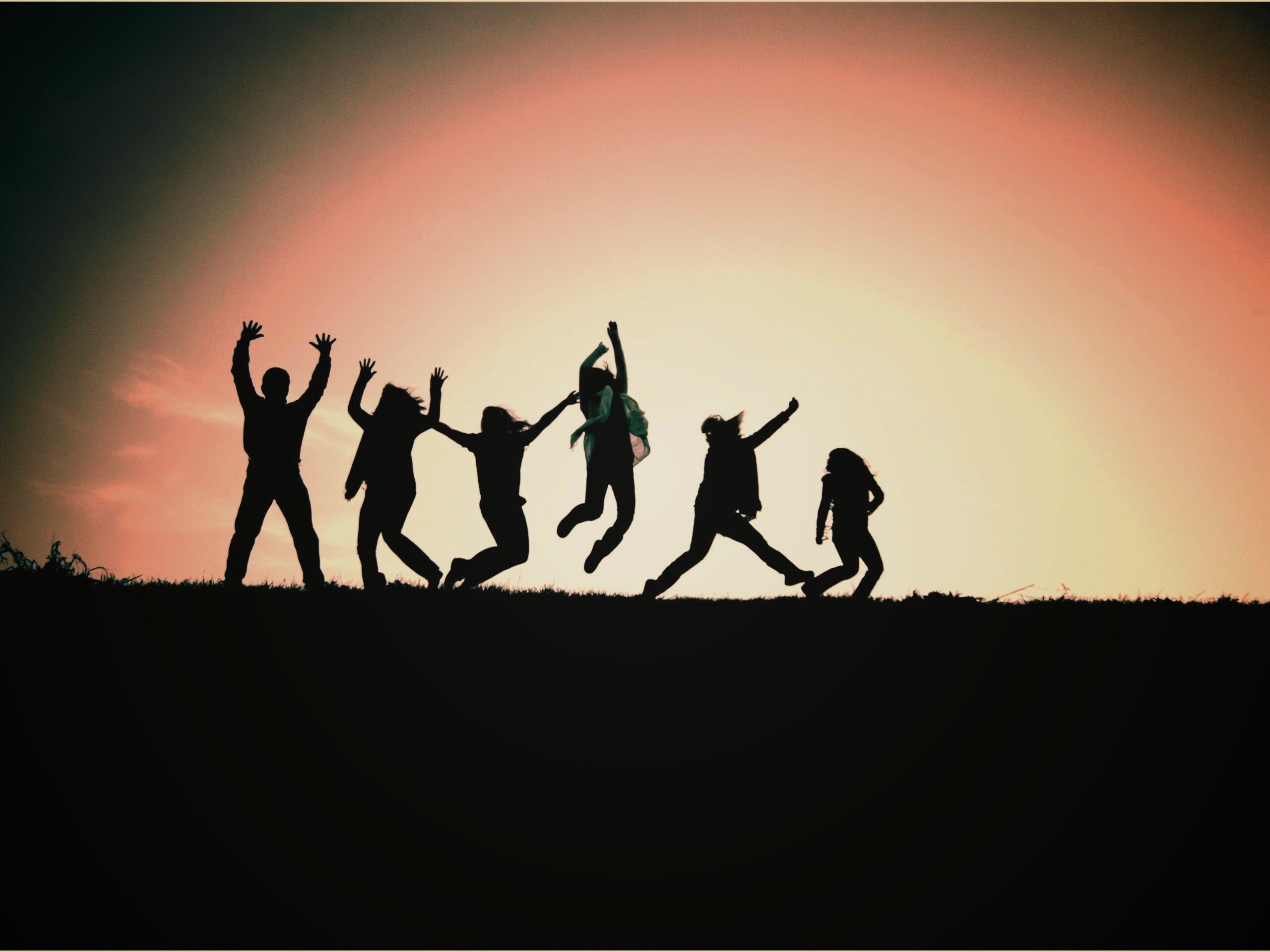 Силуэты людей обои