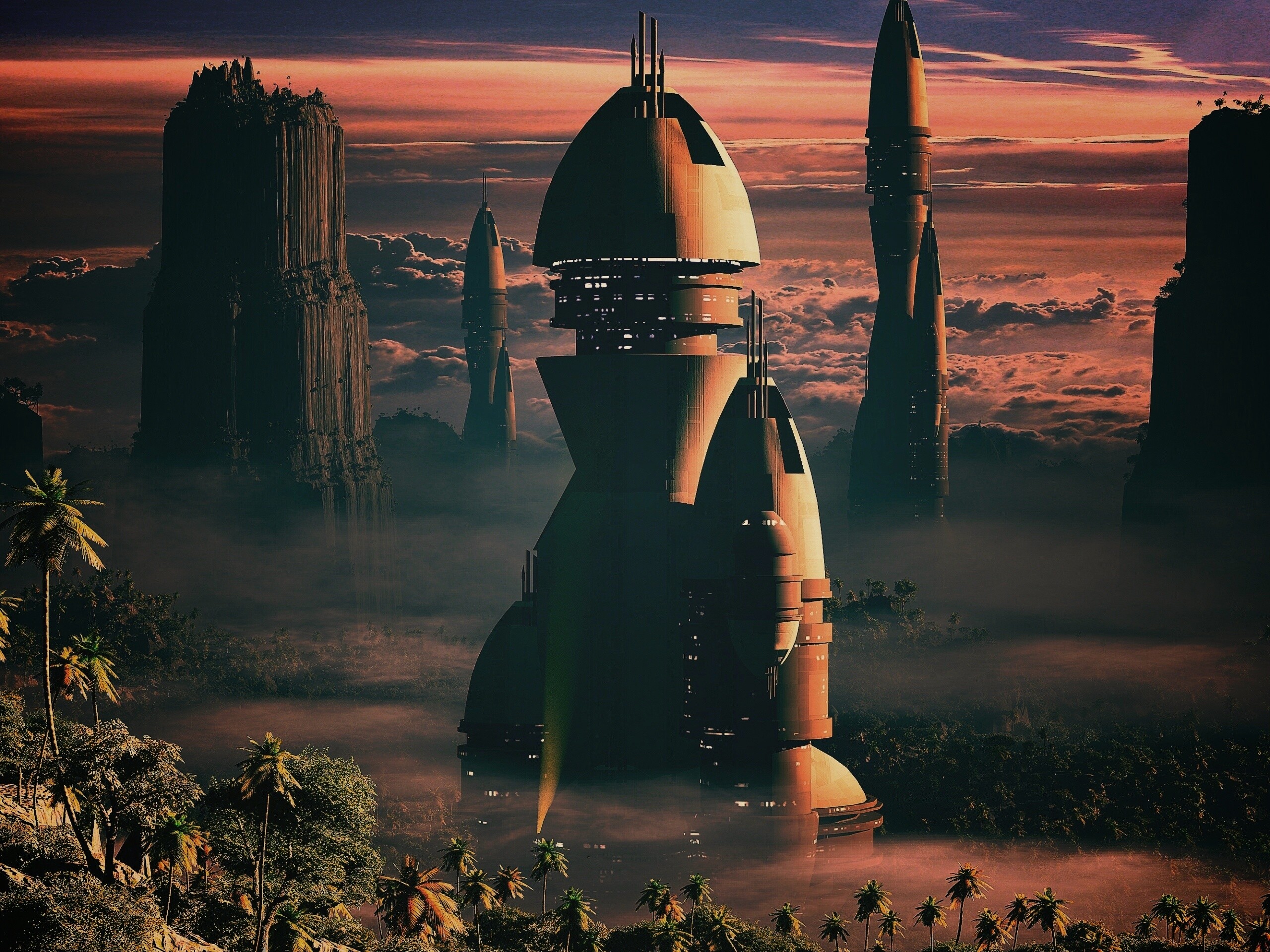 Город будущего обои