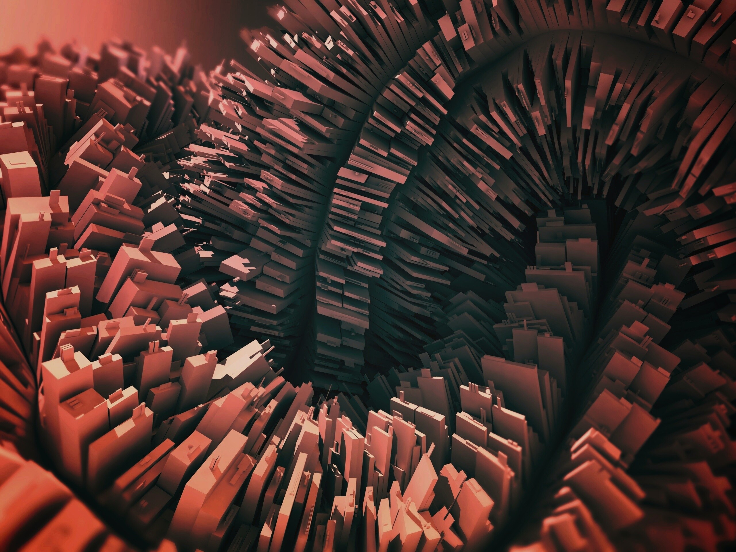 Модели домов засасывает обои