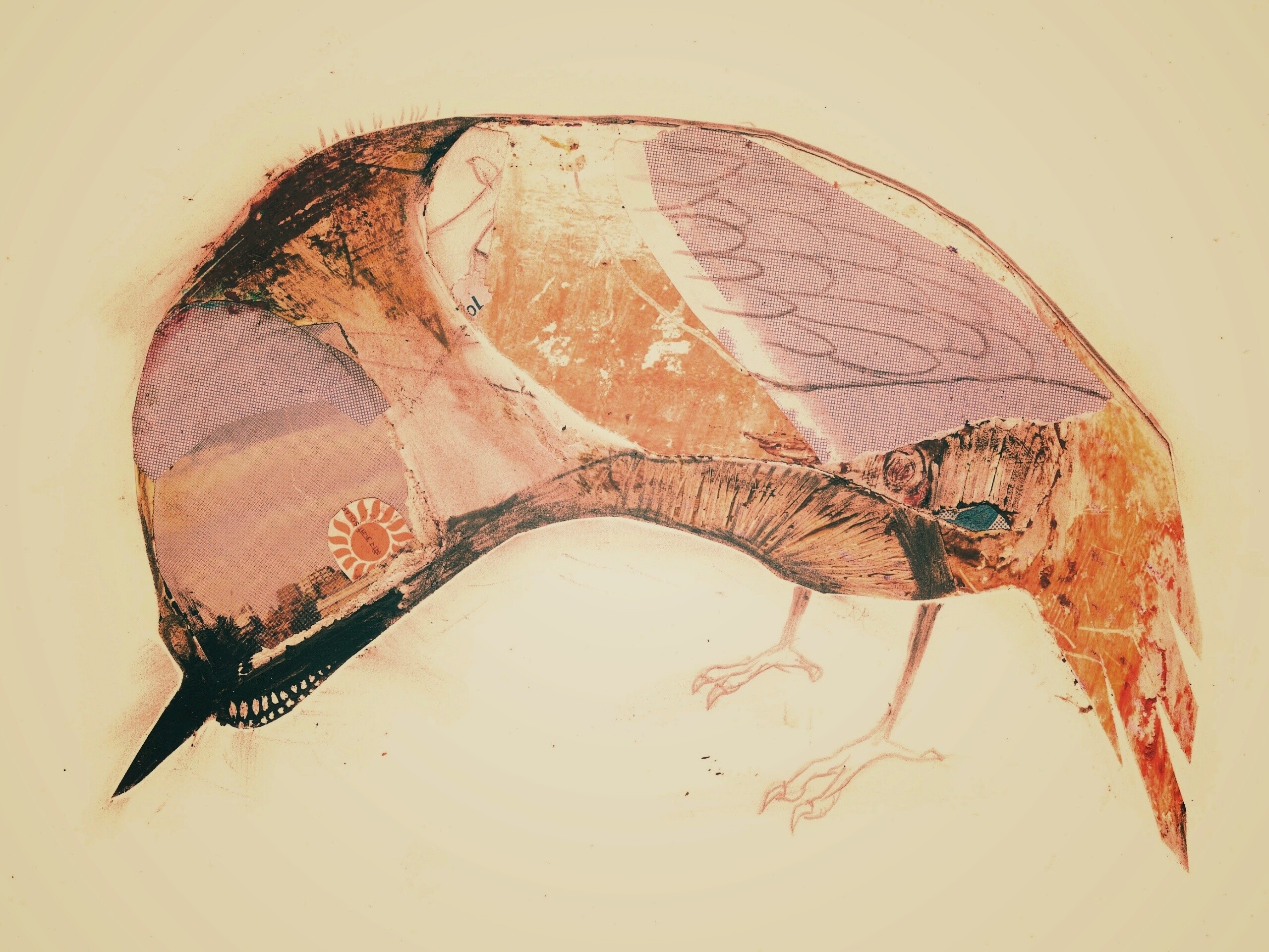 Аппликация Стефана Томпсона "Птица" обои