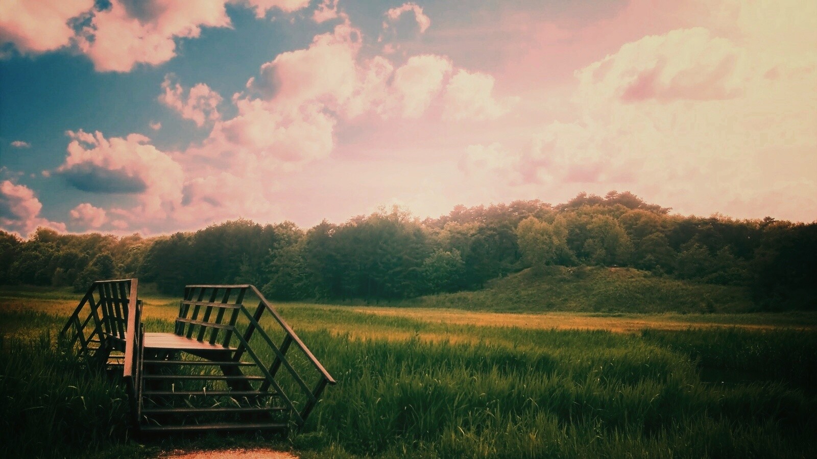 Мостик обои