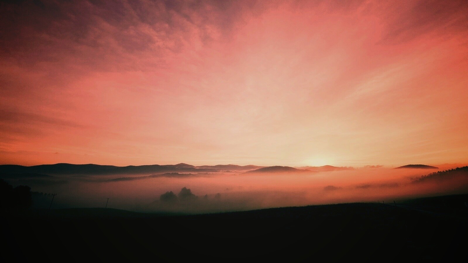 Утренний туман обои