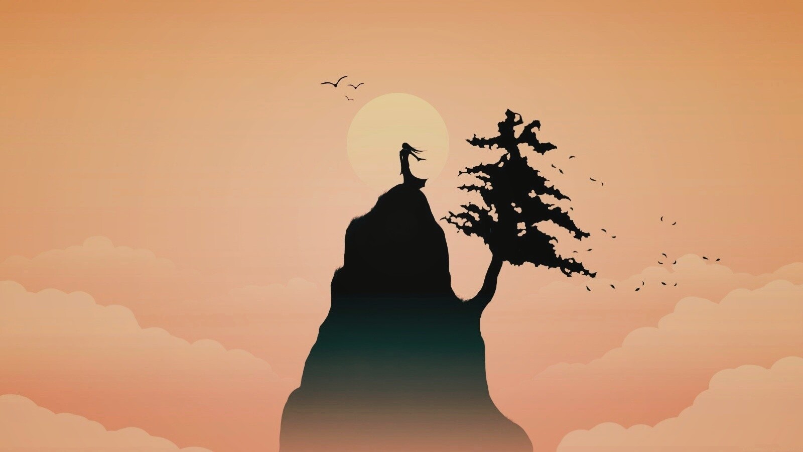 Одна на вершине обои