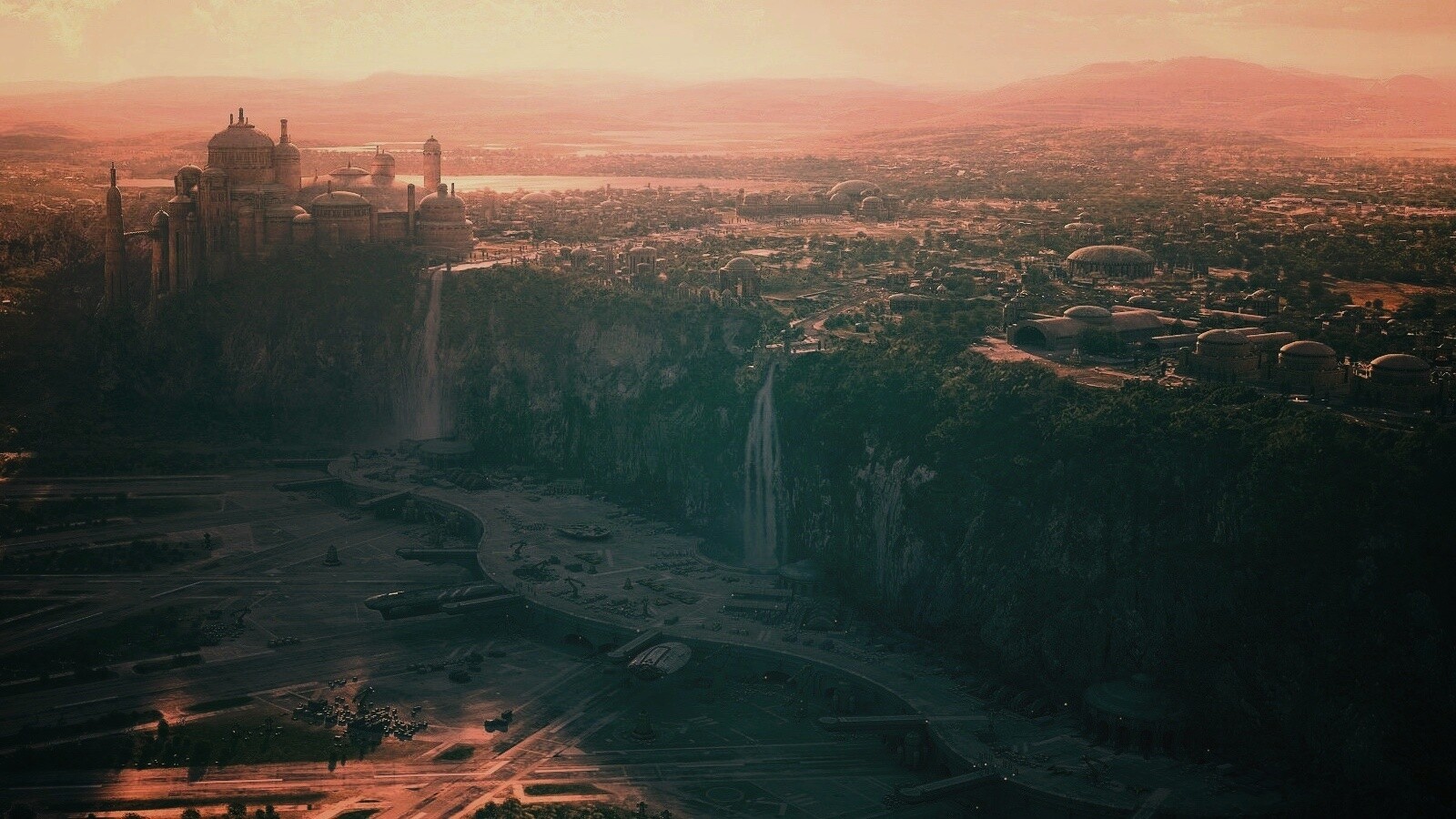 Космопорт в джунглях обои