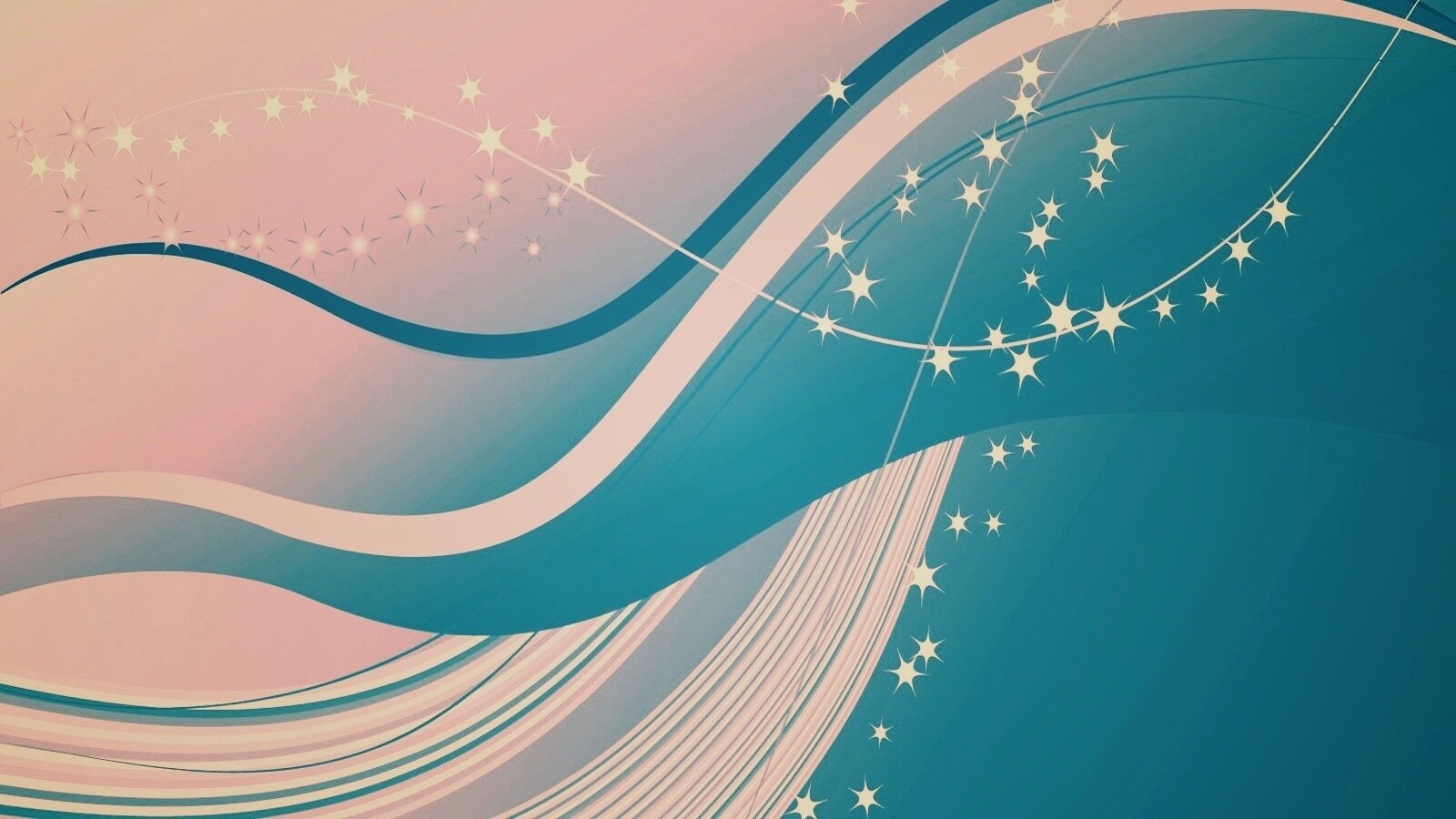 Голубые линие и белые блики обои