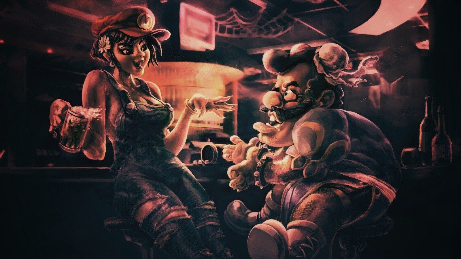 Девушка Марио обои