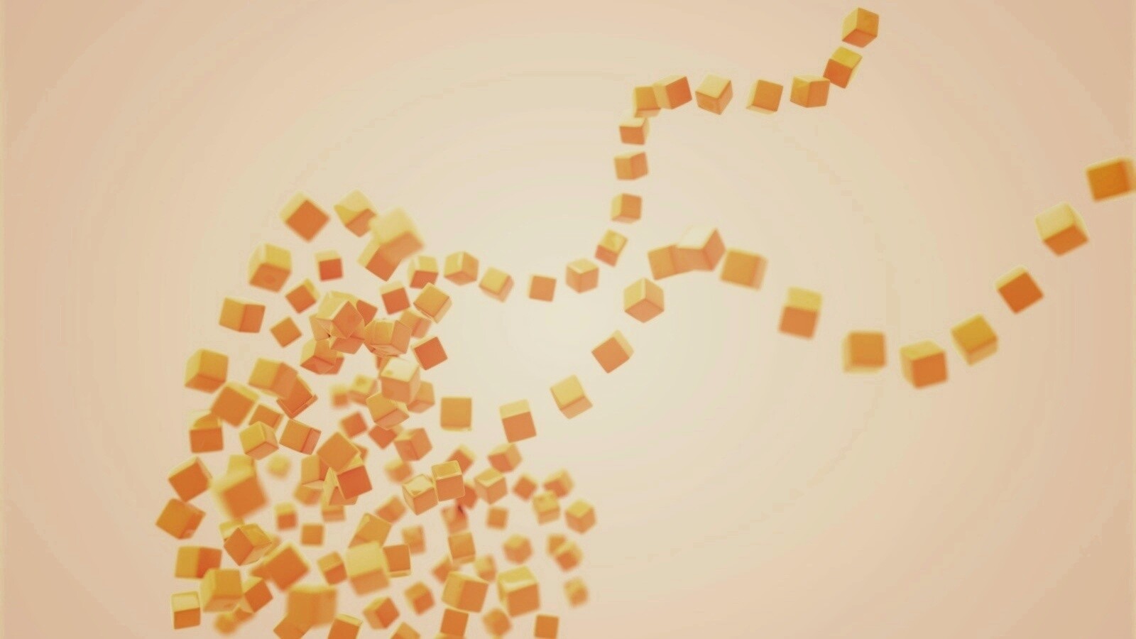 Сердце из кубиков обои