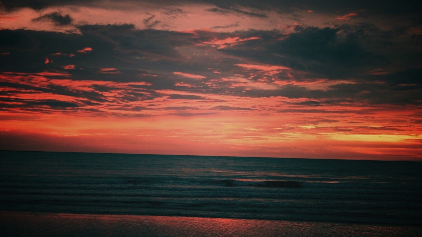 Закат на море обои