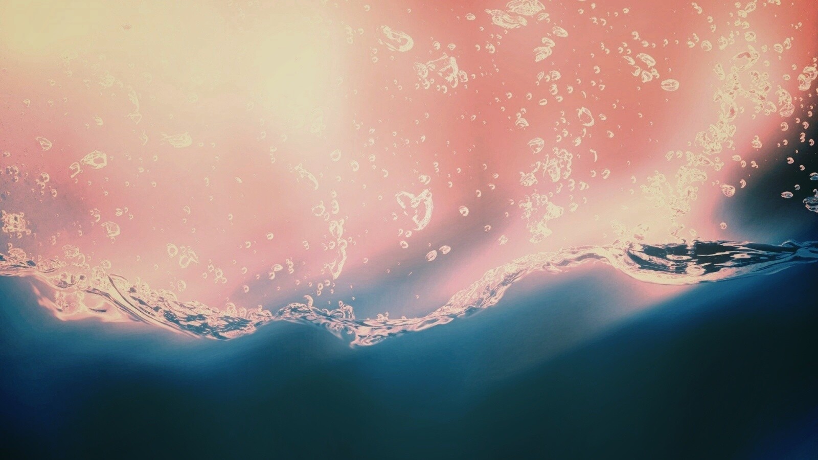 Пузырьки в воде обои