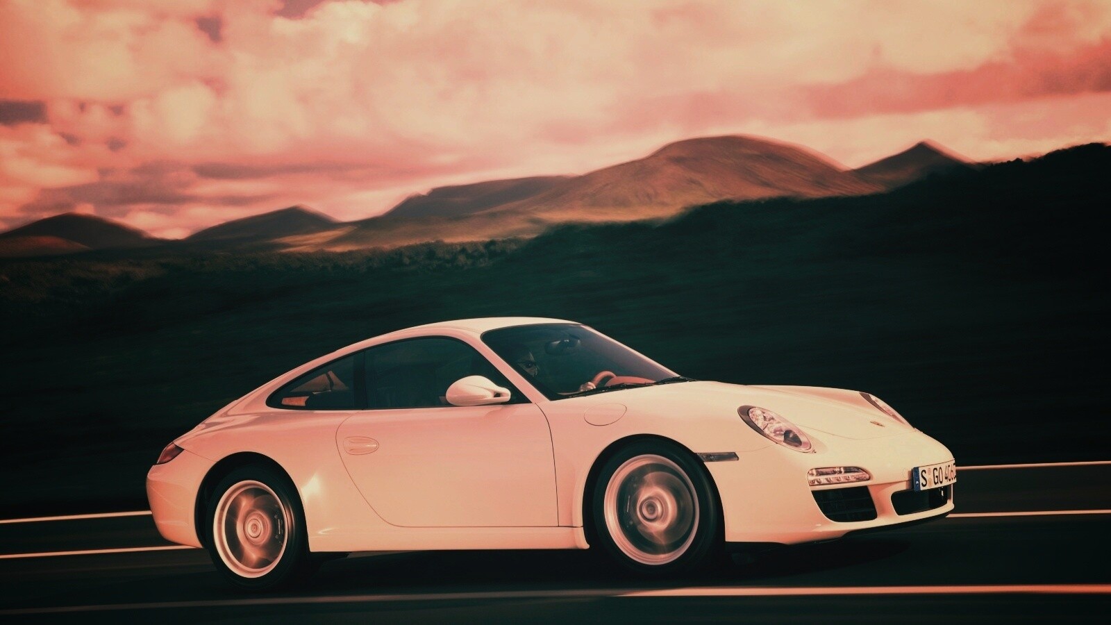 Белый порш обои