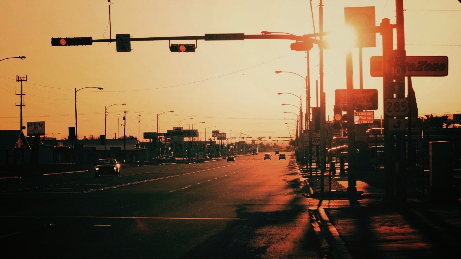 Закат в Лос Анджелесе обои