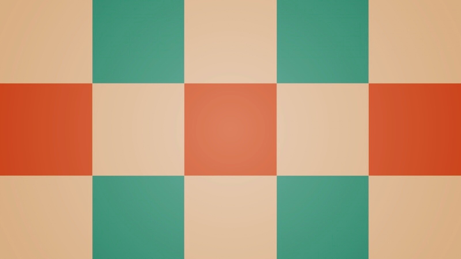 Оранжевые голубые и белые клетки обои