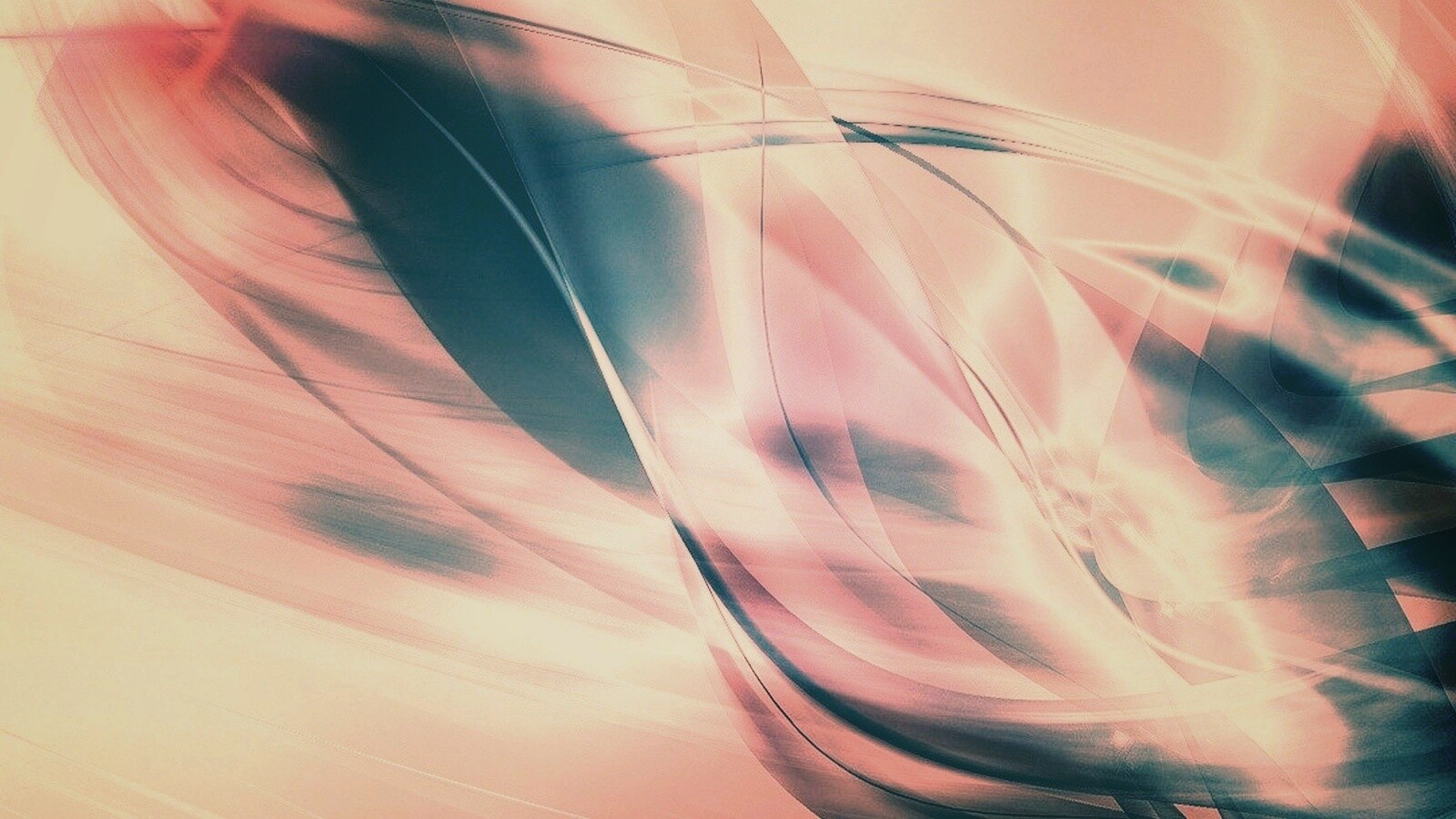 Светящиеся полупрозрачные волны обои