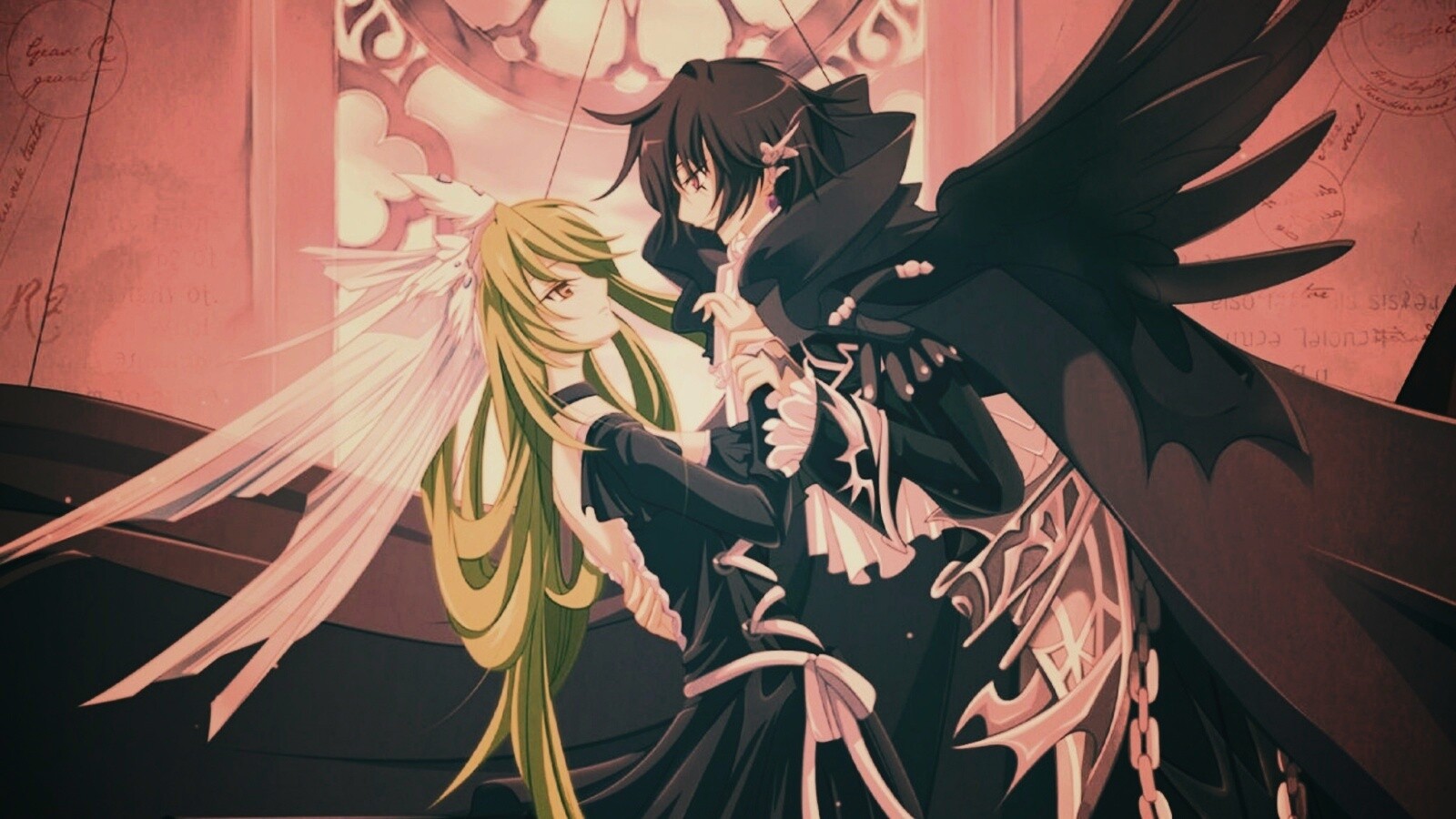 Танец под витражом обои