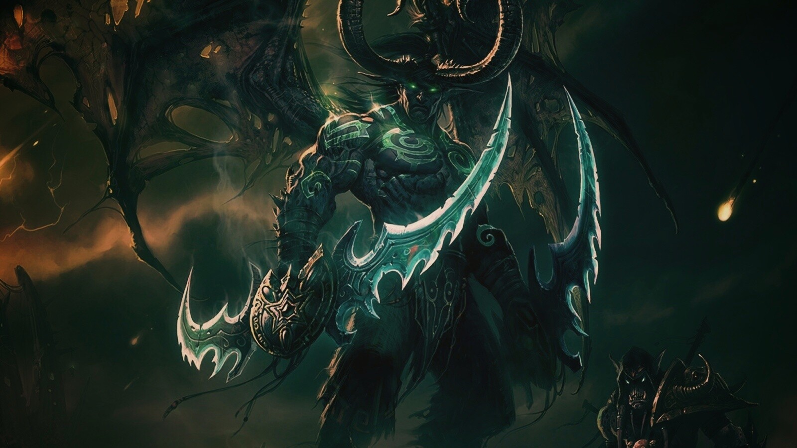 Иллидан с клинками обои