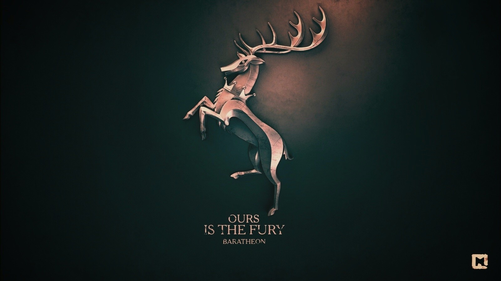 Металлический герб Баратеонов обои