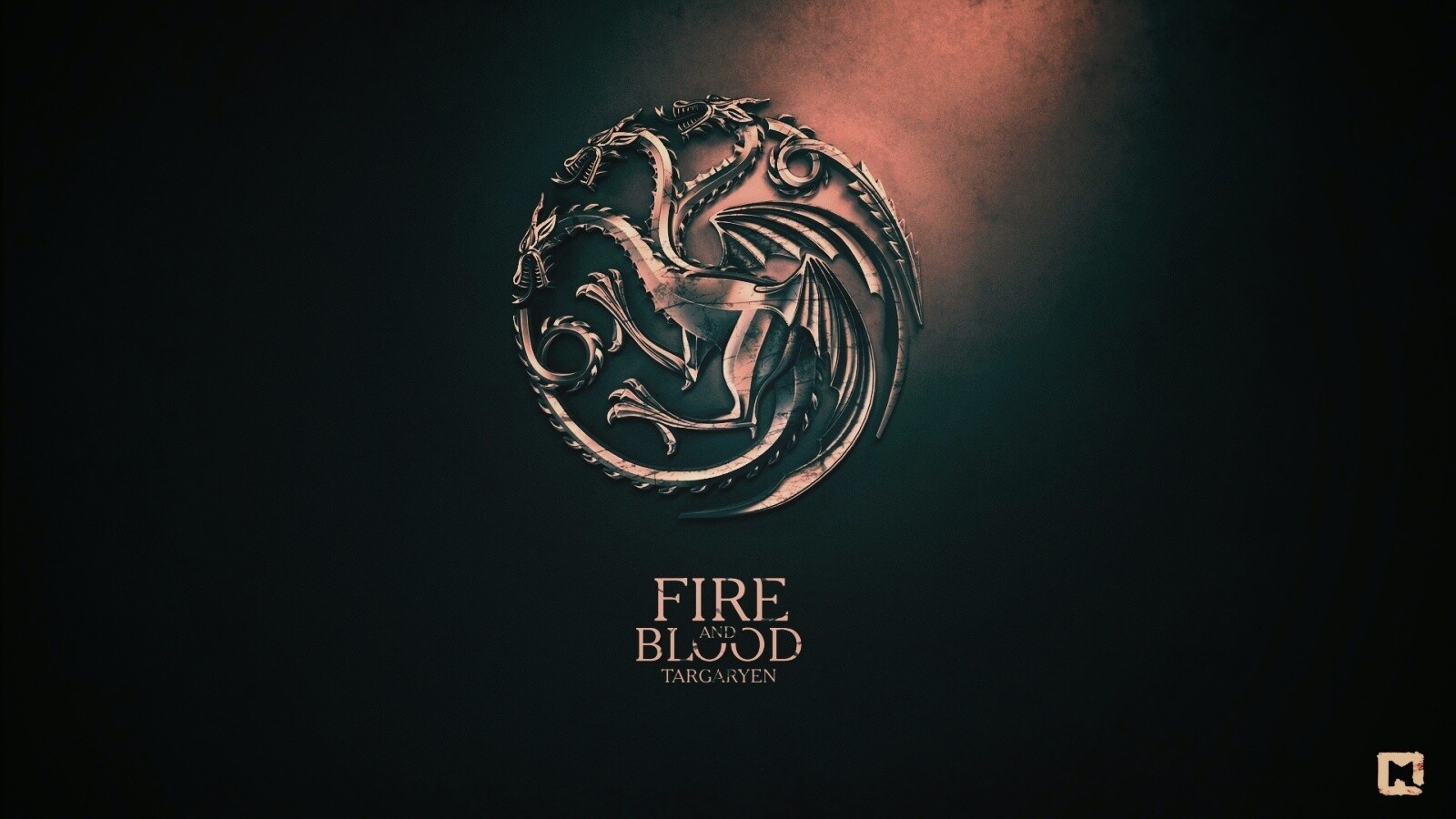 Металлический герб дома Таргариен обои