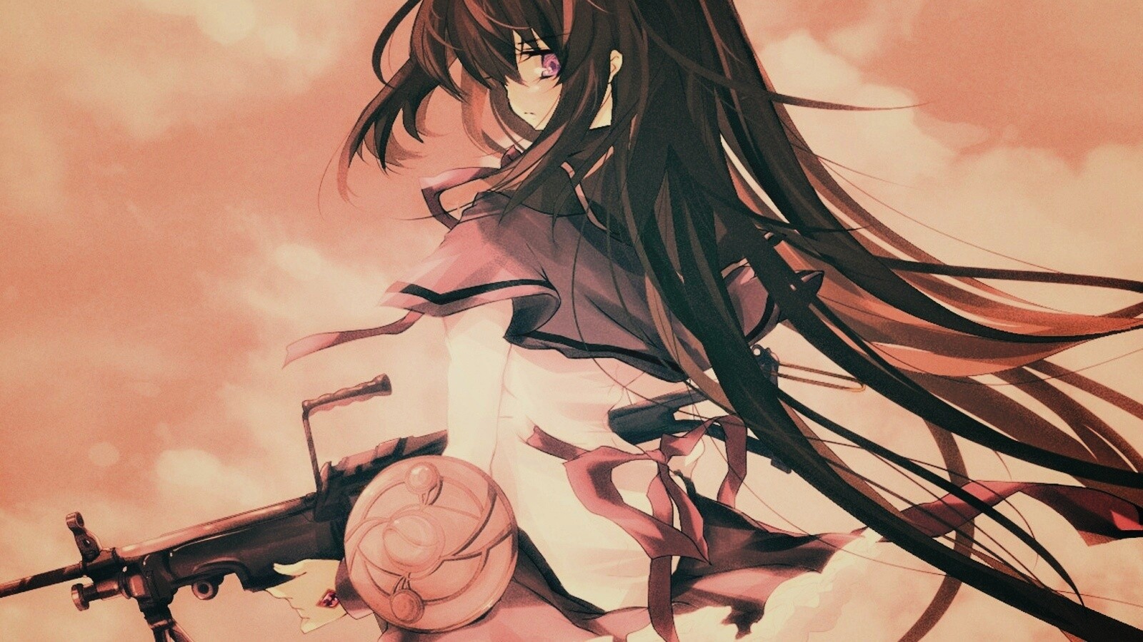 Девушка с автоматом обои