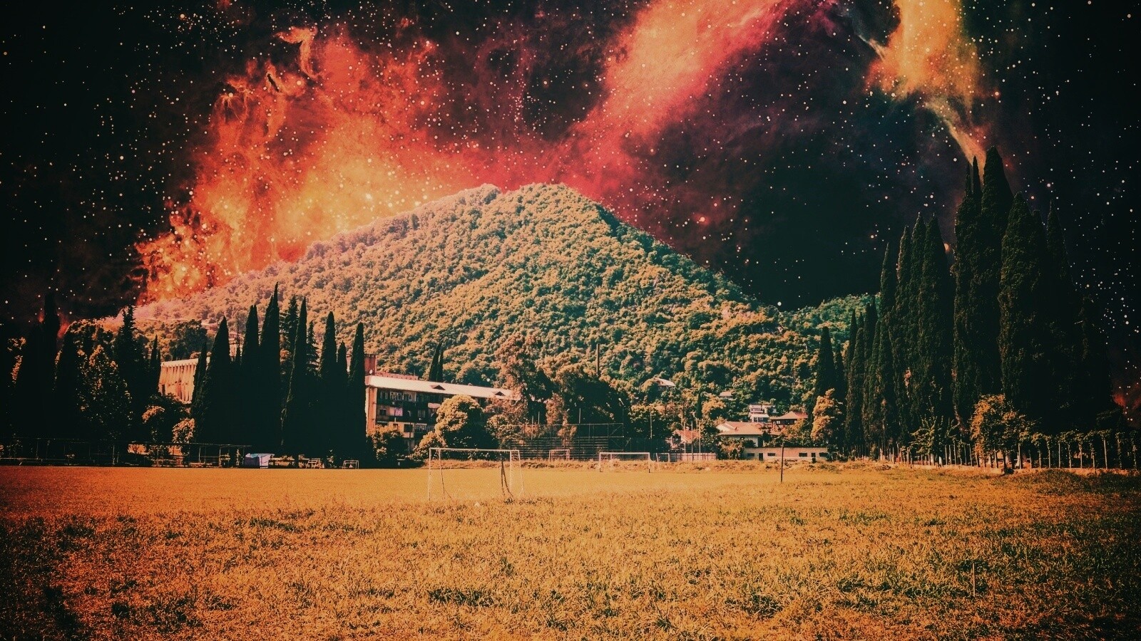 Под удивительным небом обои