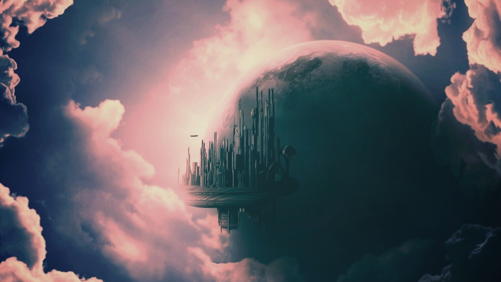 Небесный город обои