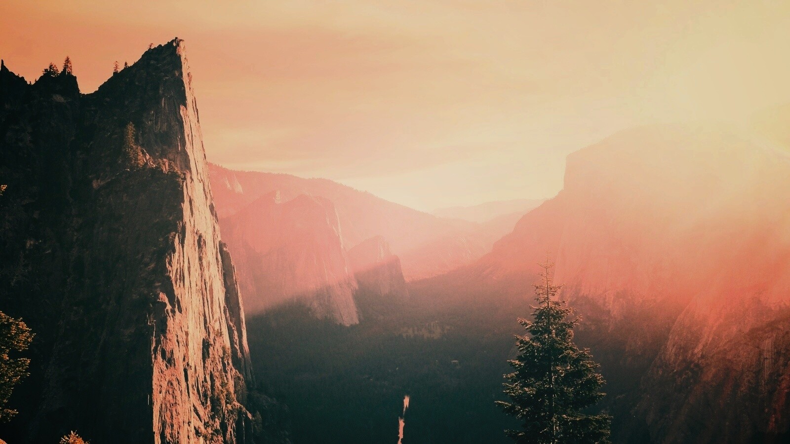 Горный пейзаж обои