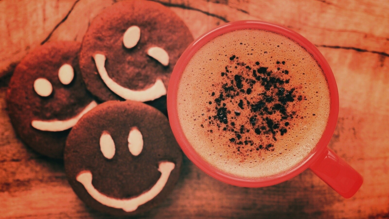 Кофе с печеньками обои