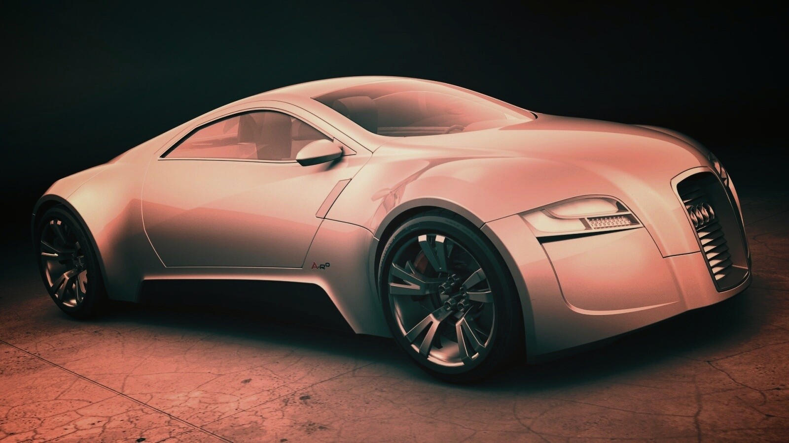 Серебристый концепт ауди обои