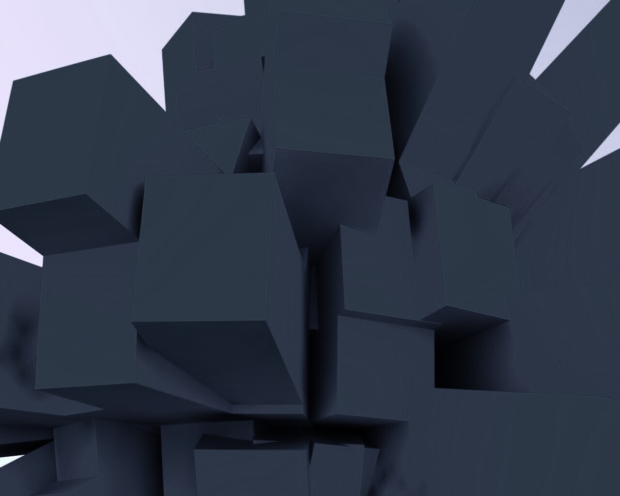 Синие кубы обои