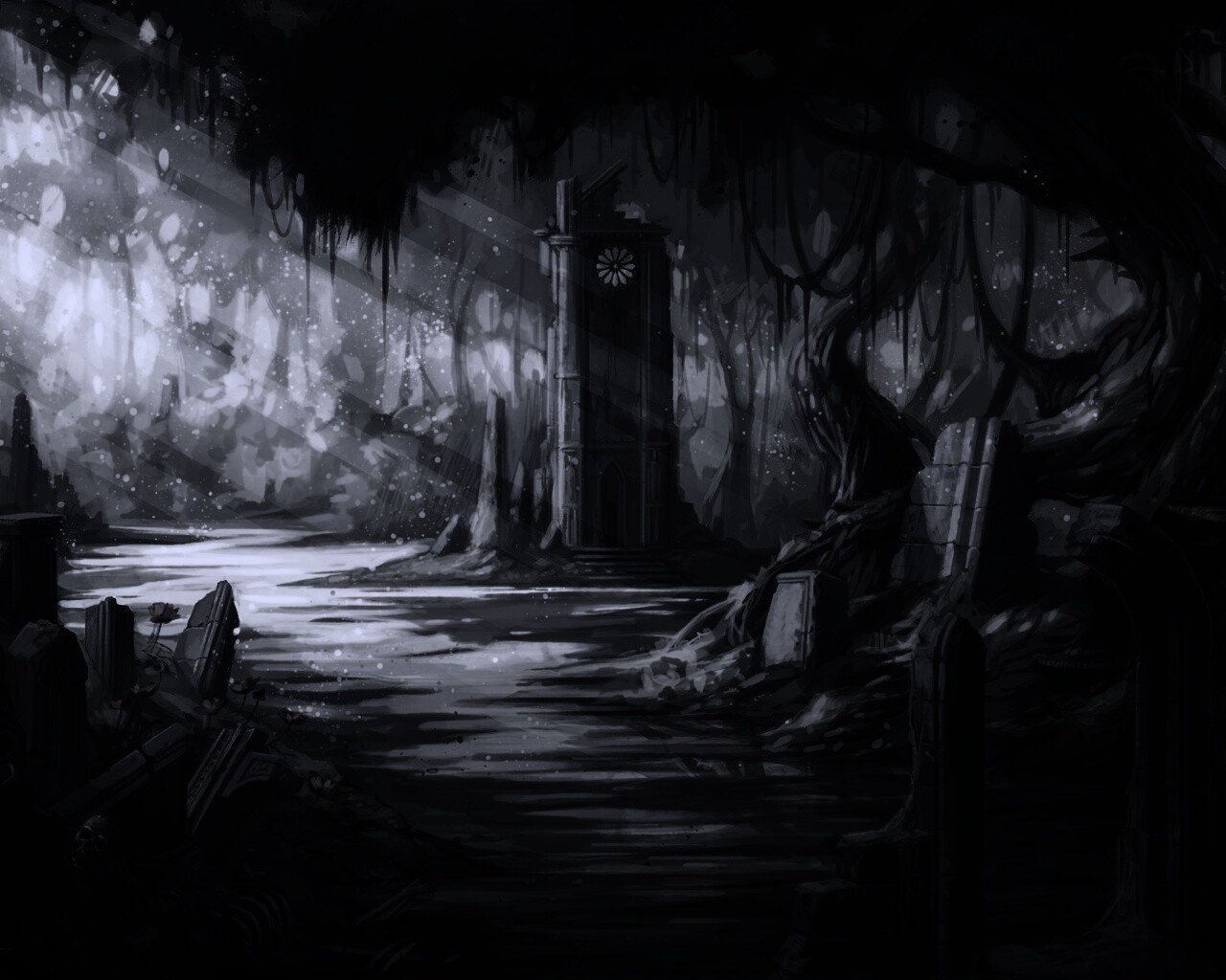 Руины эльфийского города обои